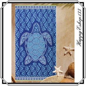TRIDENTbeach 100% Cotton Beach Towel Turtles N Shell